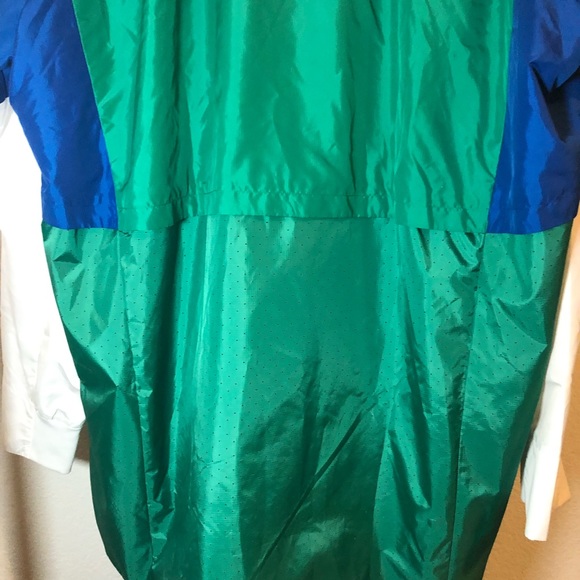 New Adidas Mens Blue/Green Hood Windbreaker Jacket - Picture 6 of 8